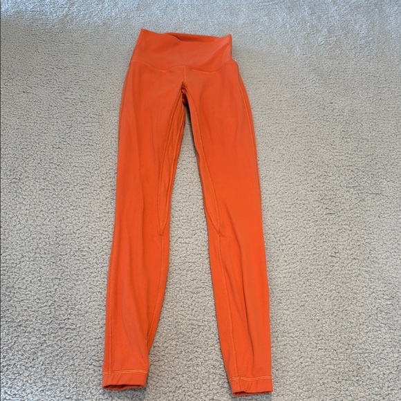 lululemon Double Align legging Vibrant Orange Leggings size 0 - Picture 1 of 6
